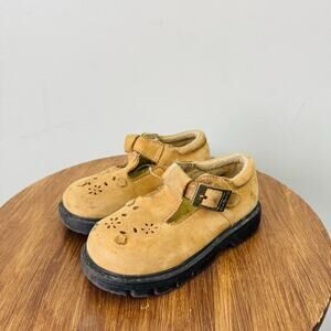 Cherokee Brown Suede Buckle Strap Slip On Shoes Girls Size 7